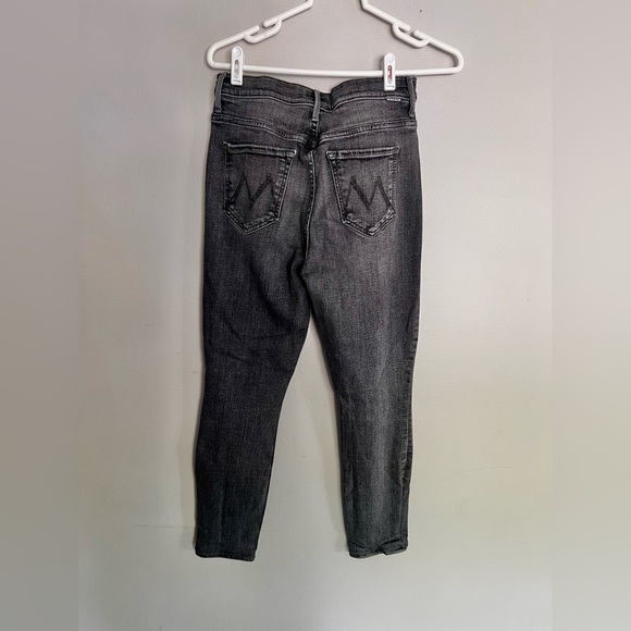 Mother The Super Swooner Open Late Skinny Jeans Size 28 Black - Picture 5 of 7